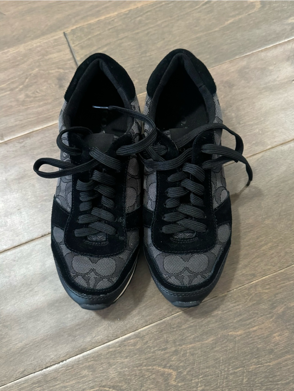 Coach Black & Gray Signature Logo Sneakers